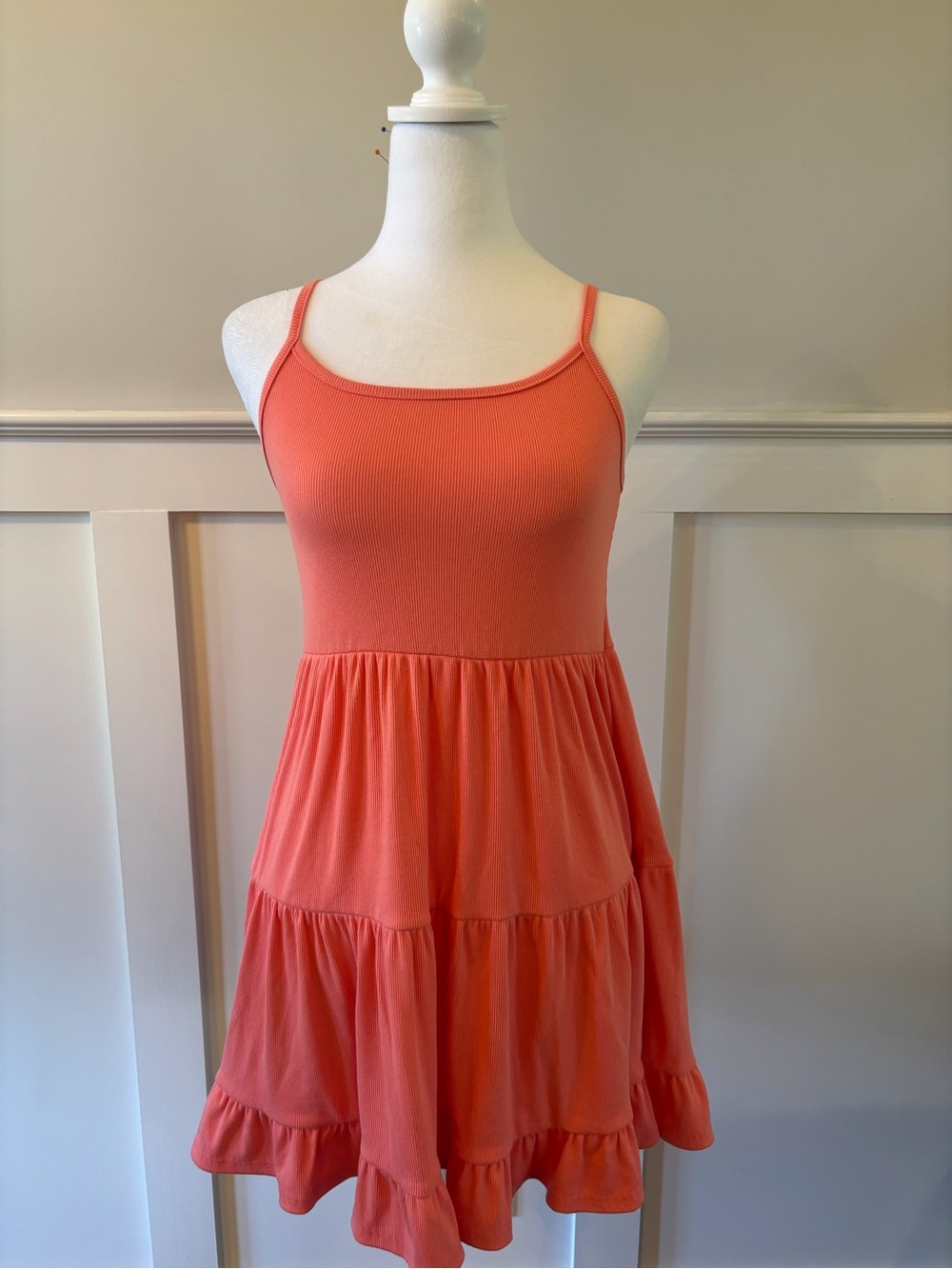 Target Coral Tiered Spaghetti-Strap Dress
